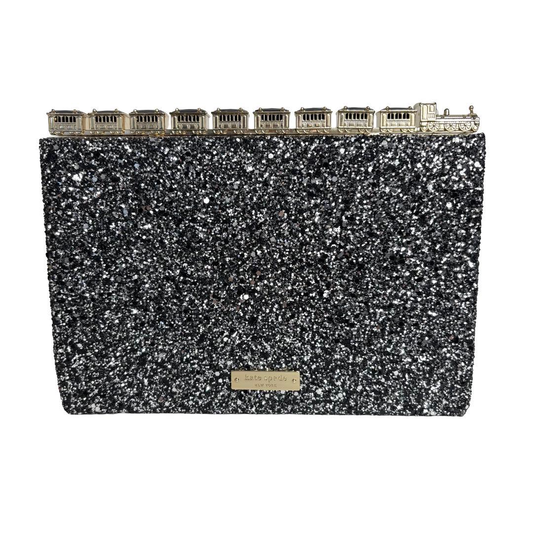 kate spade ケイトスペード クラッチバッグ 汽車 グリッター トレイン