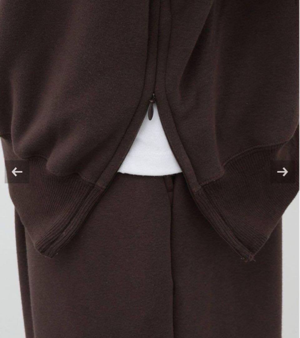 is-ness イズネス　スウェット　セットアップ 裏起毛　ブラウン　ML