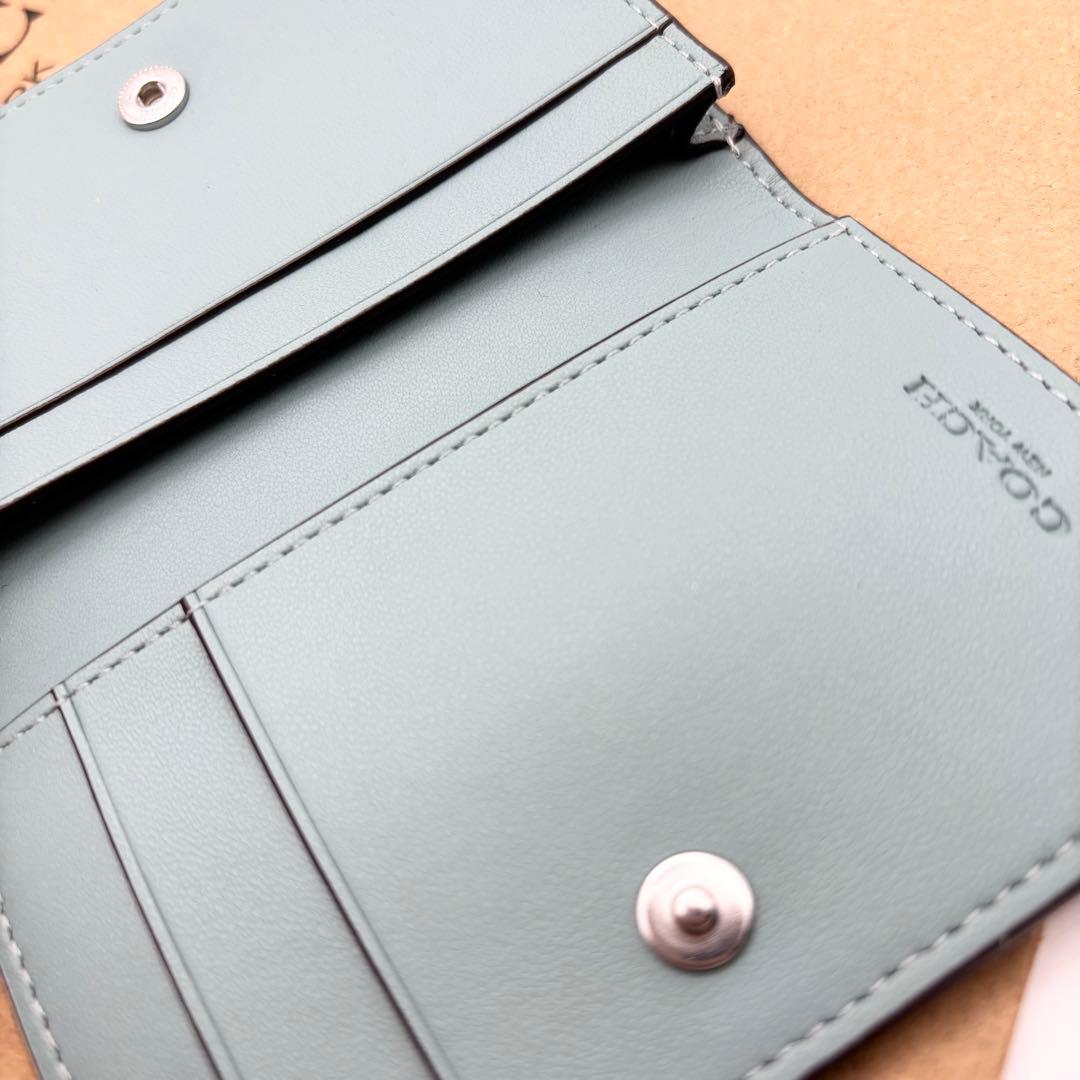 【COACH☆新品】 エッセンシャル ビジネス カード ケース☆アクアマリン