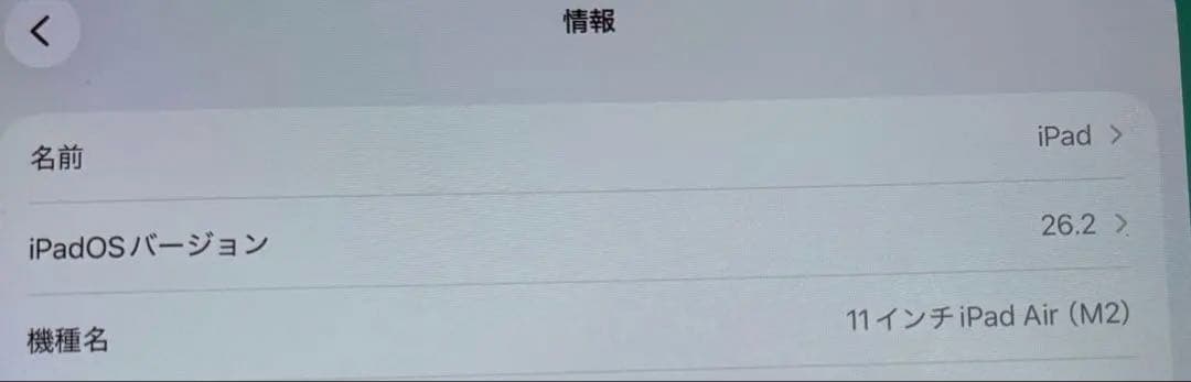 iPad Air 11インチ(M2) パープル256GB バッテリー100%