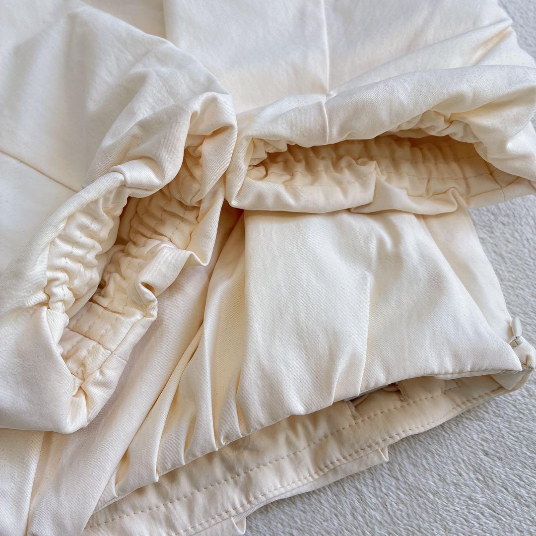 グリーンレーベルリラクシング　パフィー ノーカラー ブルゾン 撥水 保温性