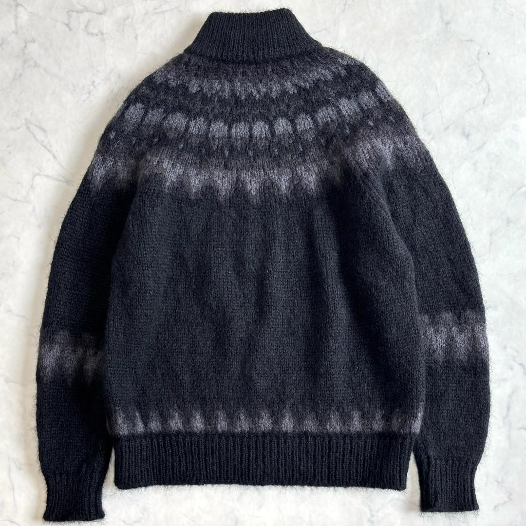 美品 バトナー ドライバーズニット モヘヤ アルパカ 黒系 サイズ3 tx8