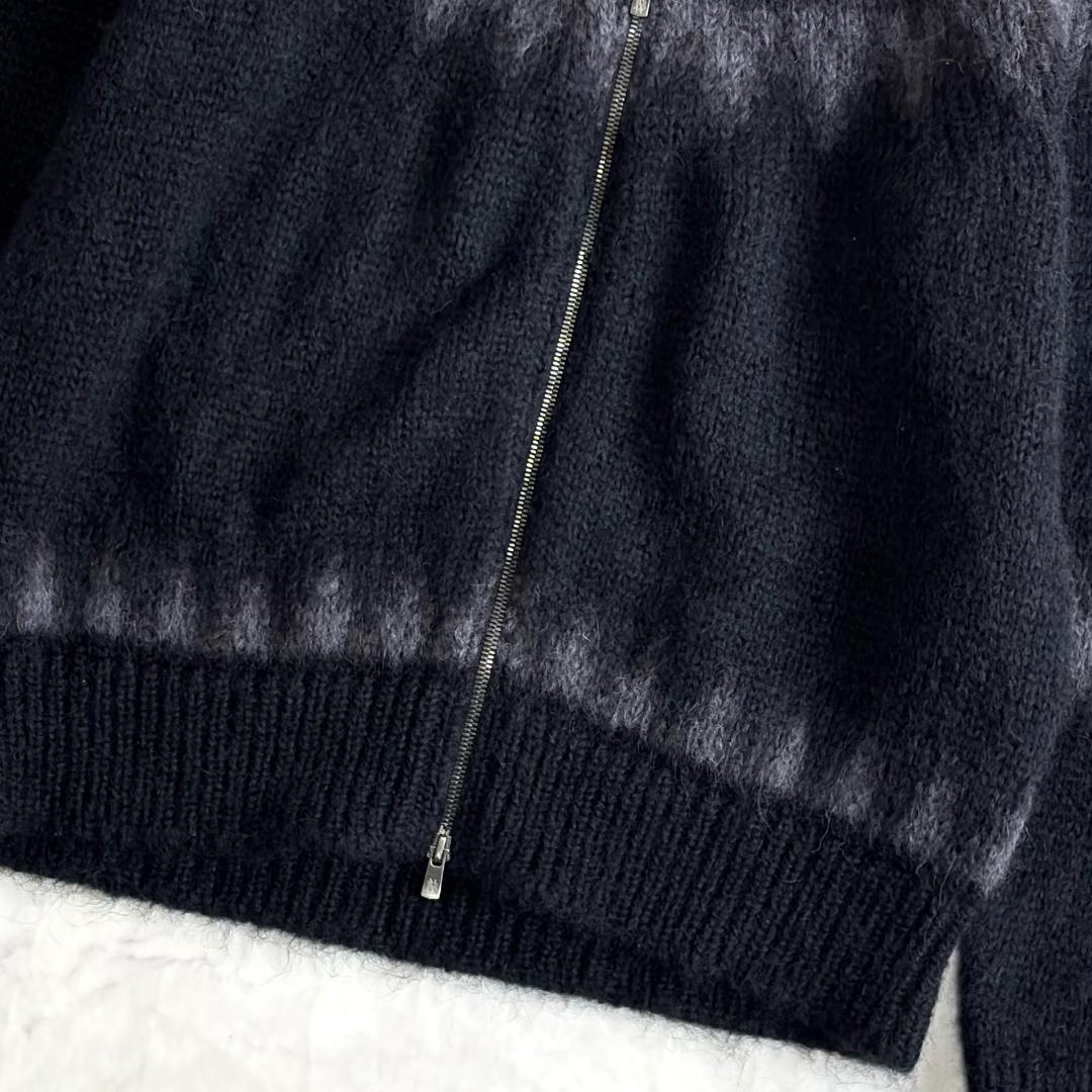 美品 バトナー ドライバーズニット モヘヤ アルパカ 黒系 サイズ3 tx8
