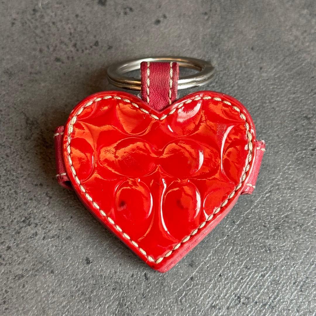 COACH シグネチャー ハート　ターンロック　ピクチャーフレーム　チャーム