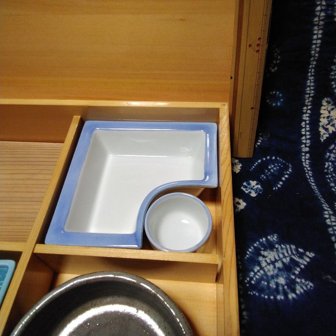 さくぞう　松花堂弁当　仕切り 皿付き　ヒノキ　5客