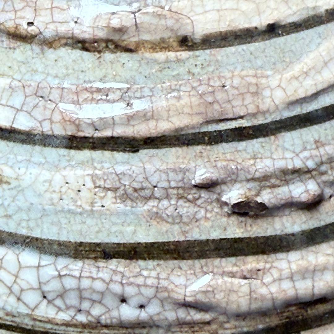 古唐津　輪線文大徳利　花瓶　発掘品　蒐集家放出品　桃山〜江戸初期　古美術　骨董