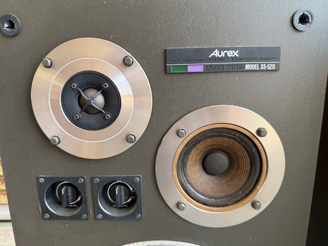 【O-1658】TOSHIBA Aurex スピーカー SS-520 ジャンク