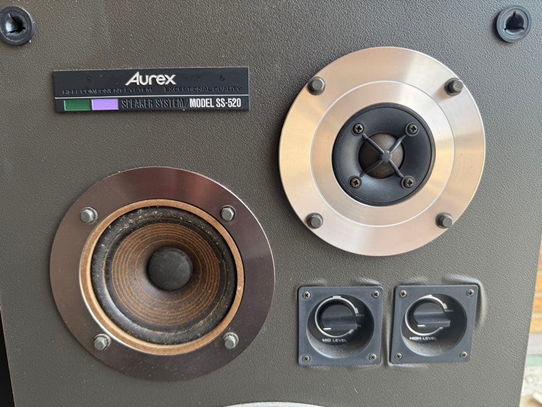 【O-1658】TOSHIBA Aurex スピーカー SS-520 ジャンク