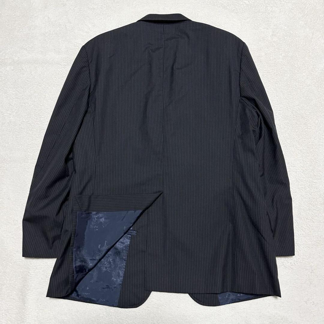 希少XL!美品 ポールスミス 地図柄 伊製 スーツ 袖裏ペイズリー 黒 083