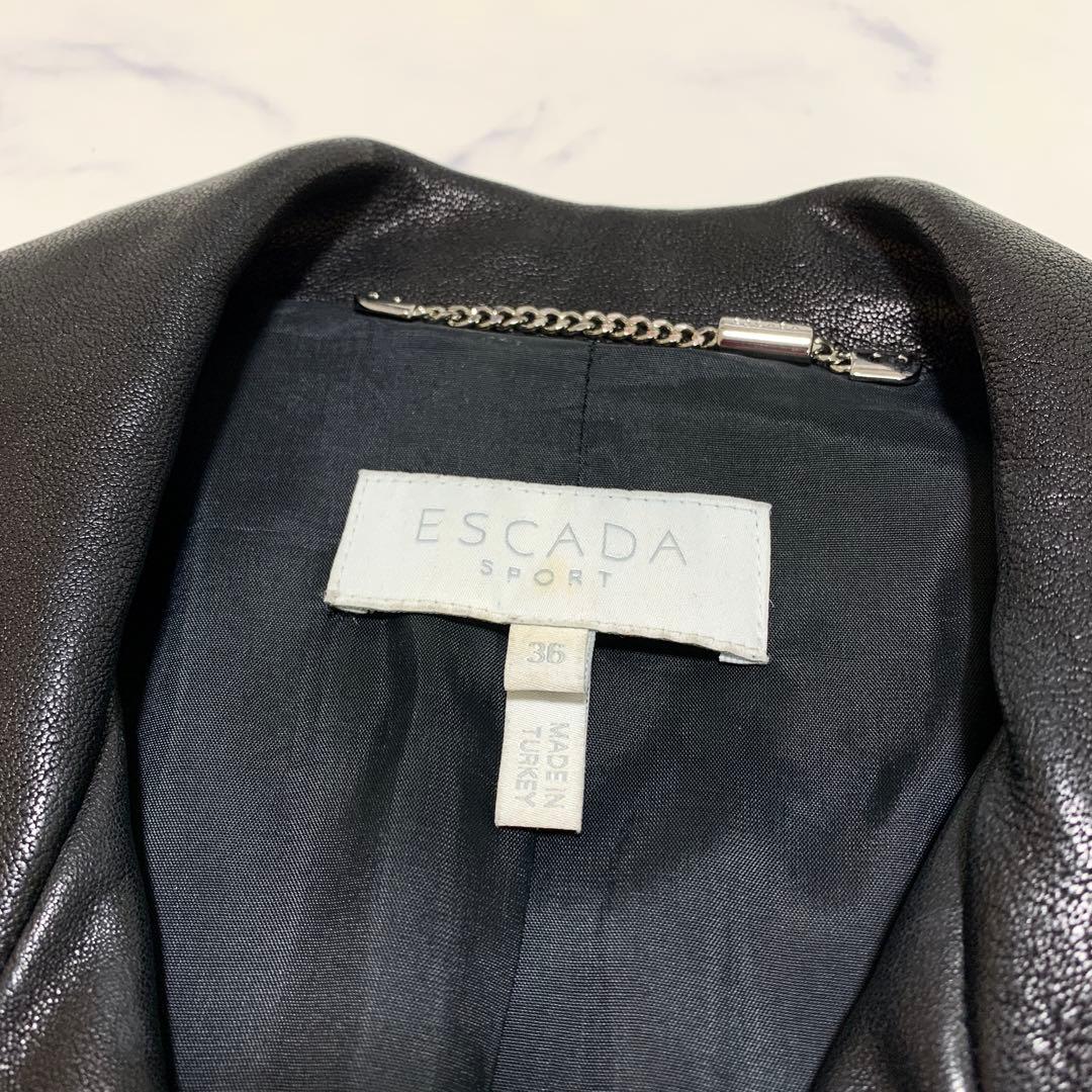 escada【エスカーダ】スパンコール刺繍 ライダースジャケット