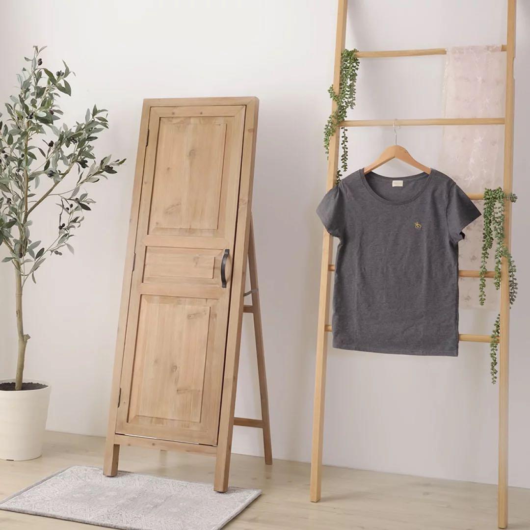 ✨人気✨ヴィンテージ風　トーレ　ドアミラー　　姿見　スタンドミラー　オイル仕上げ