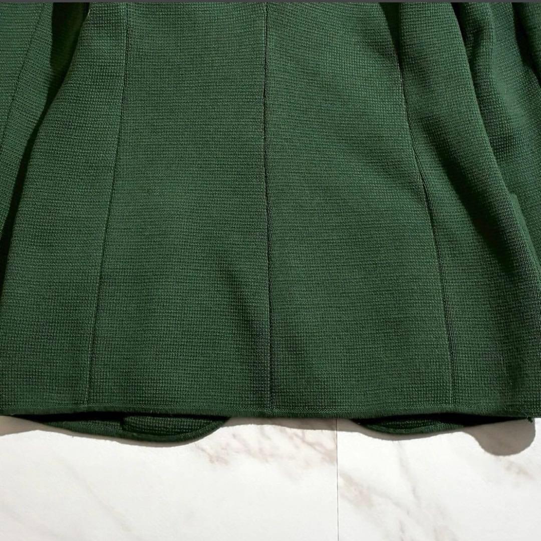 極美品/50(XL)ジョルジオアルマーニ ジャケット テーラード ニット生地 緑
