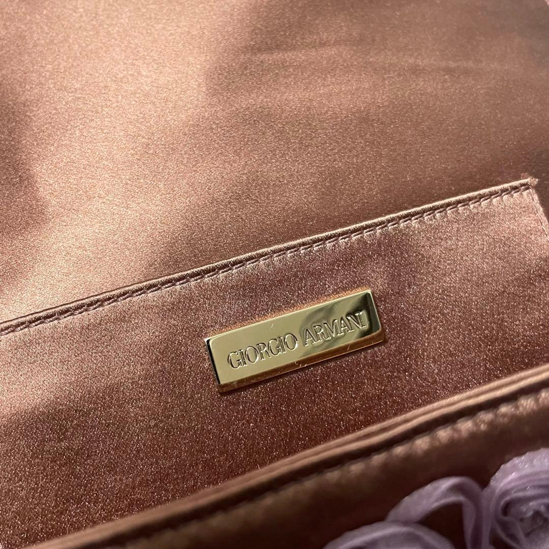 美品 ジョルジオアルマーニ クリスタル フリンジ パーティバッグ 希少モデル