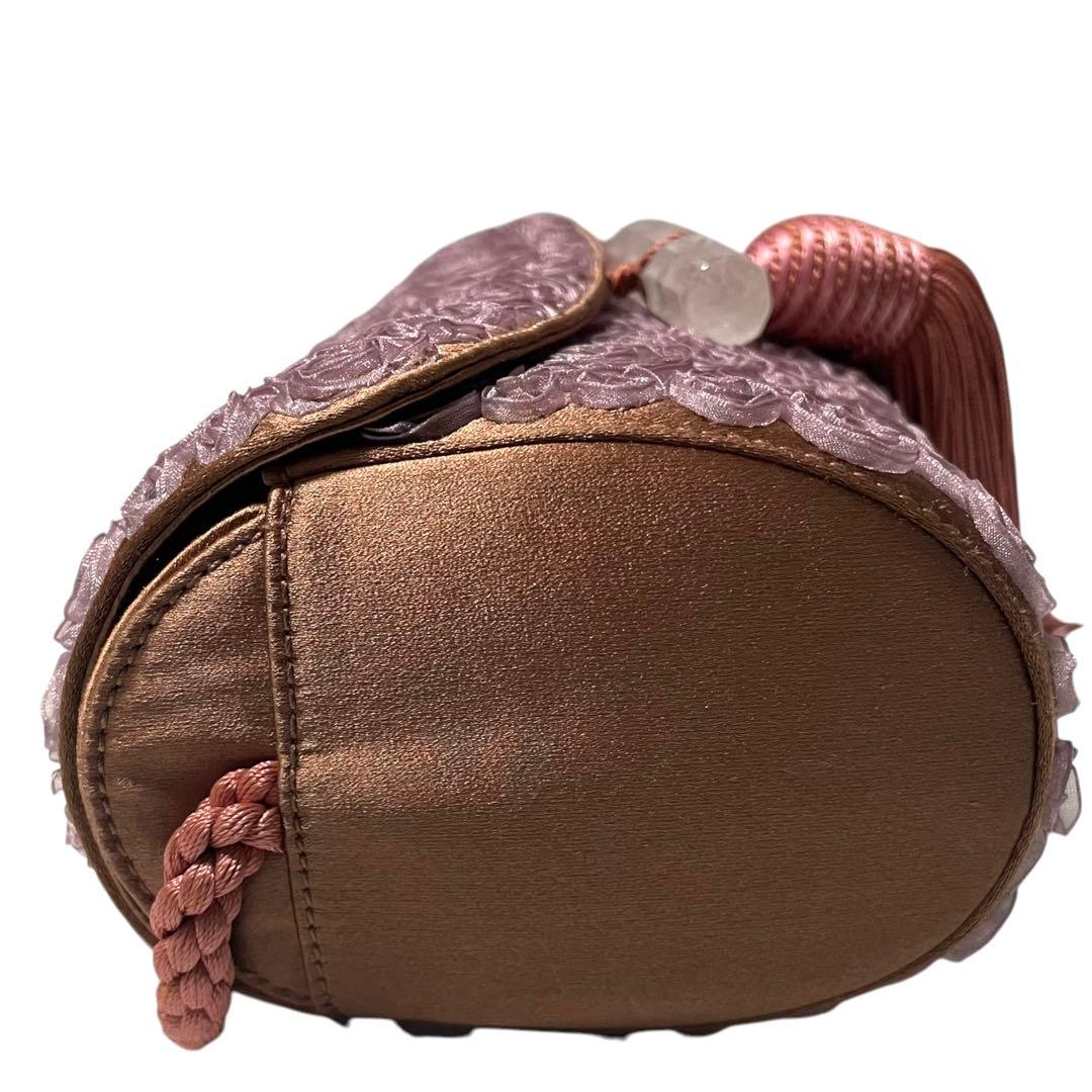 美品 ジョルジオアルマーニ クリスタル フリンジ パーティバッグ 希少モデル