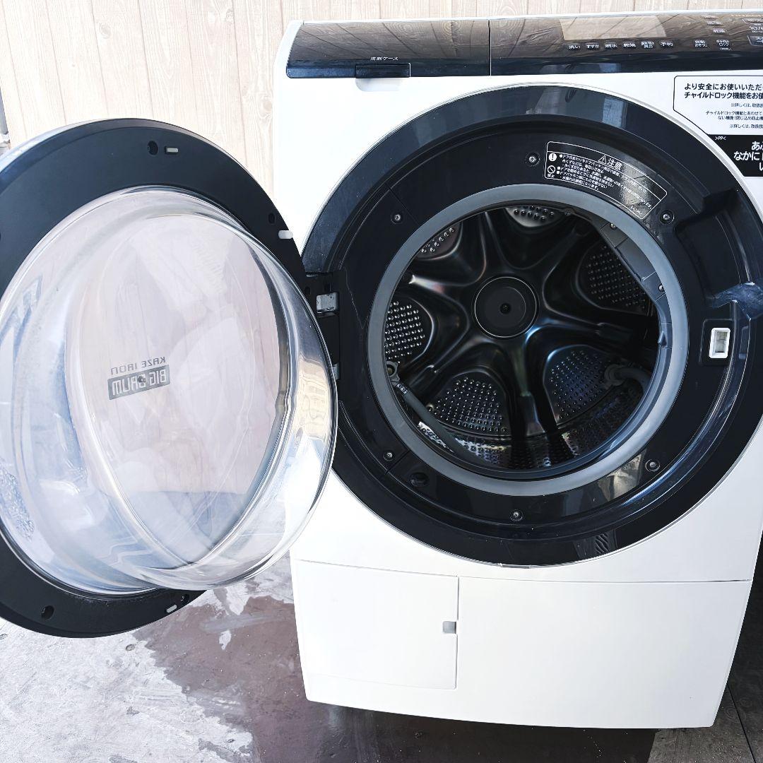 配送設置無料！純正HITACHIドラム式スタイリッシュ洗濯機！完動超美品！