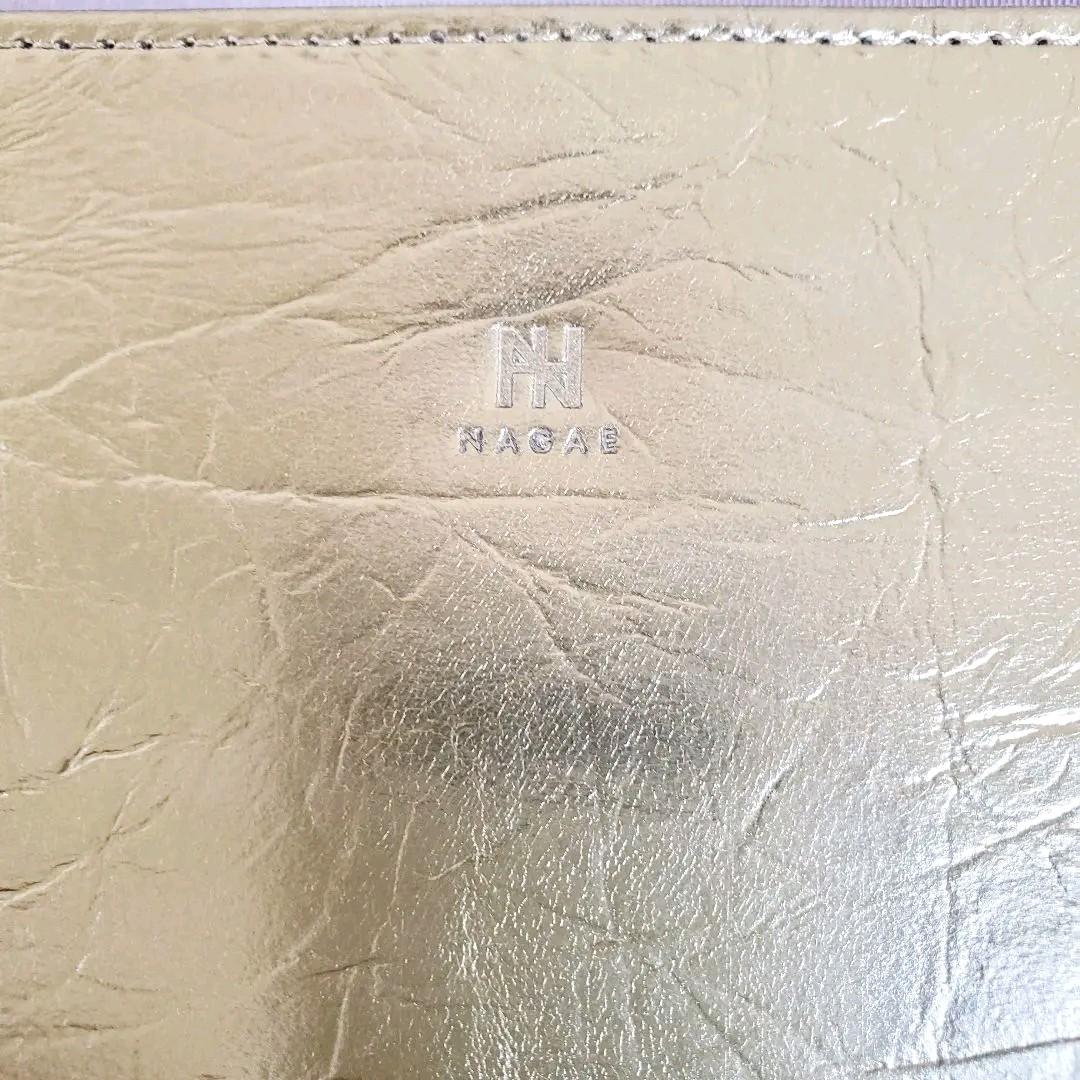 【新品未使用】ナガエプリュス　クラッチバッグ　ハンドバッグ　アンティークゴールド
