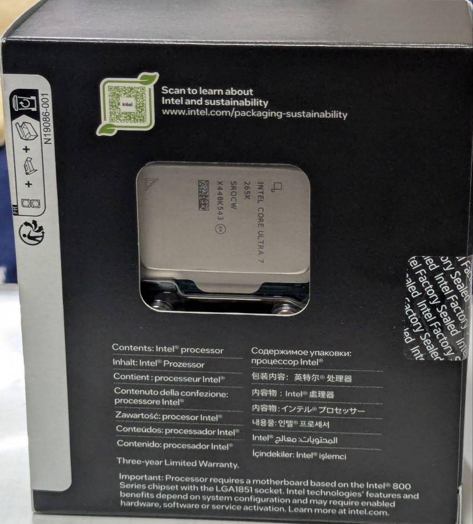 【新品未開封】 intel Core Ultra 7 265K BOX★正規品★