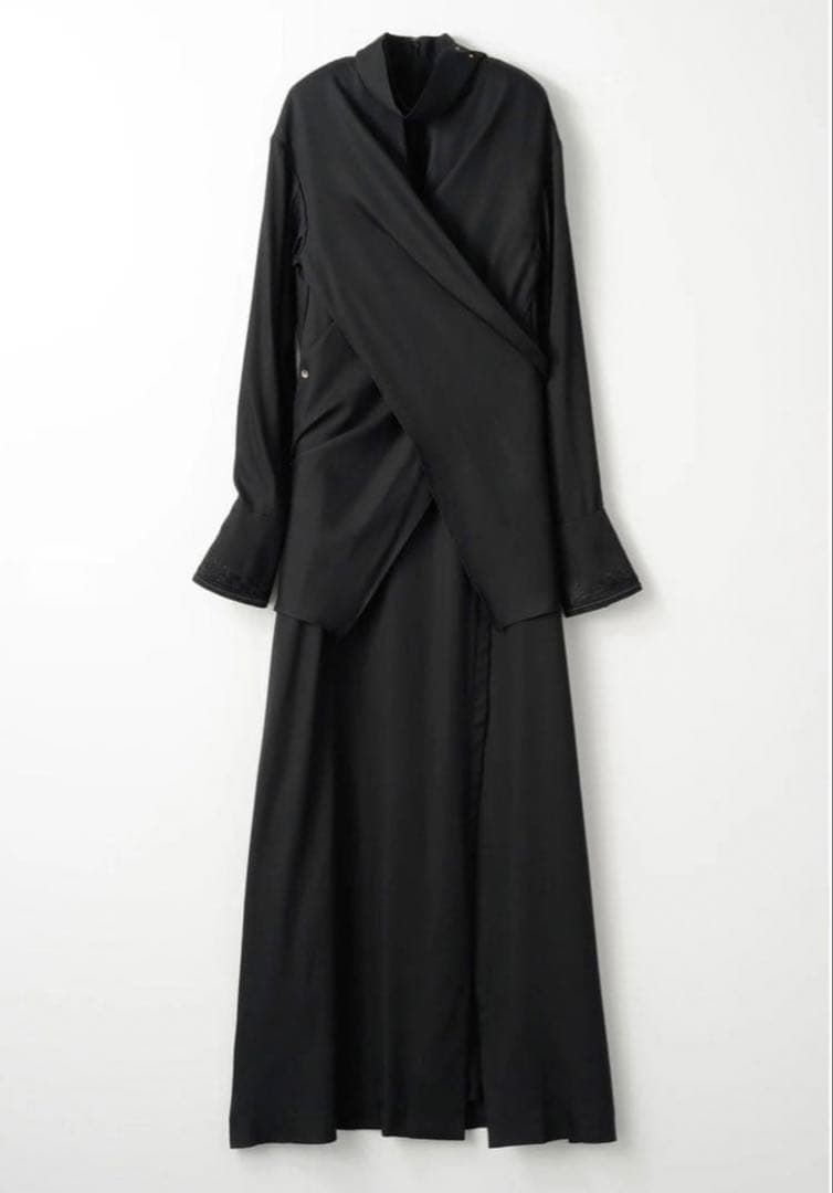 現行品　MURRAL Framed embroidery wrap dress