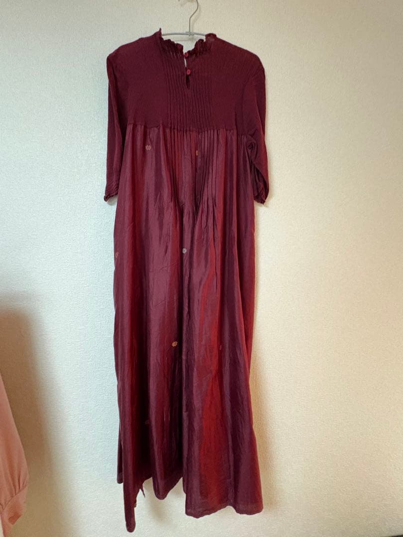 週末限定値下げ　MAKU シルク混五部袖ワンピース