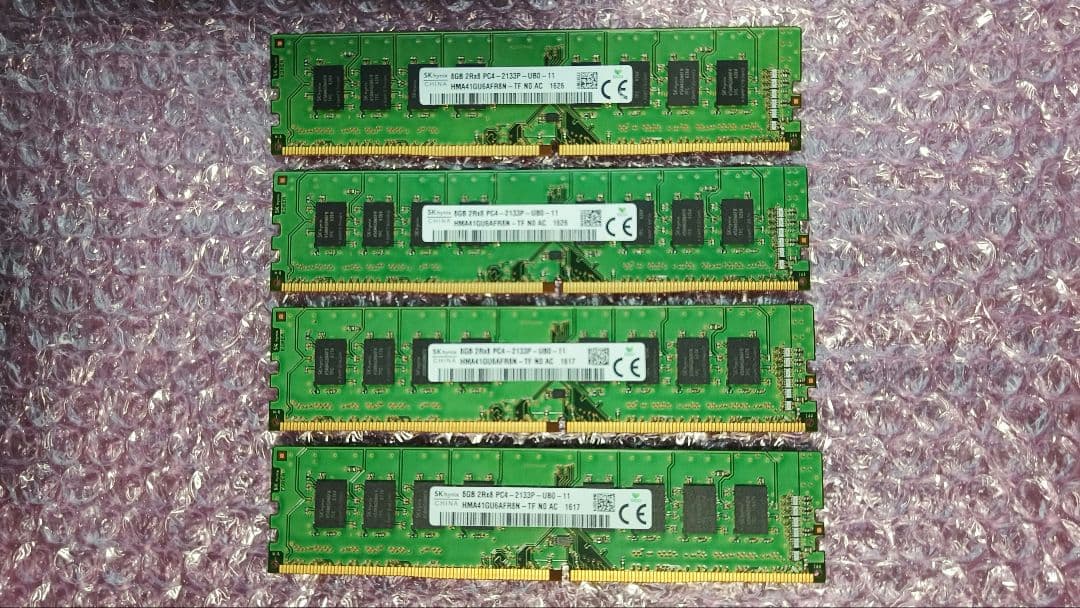 t*n様 DDR4 8GBx4枚 32GB pc4-2133P 動作確認済み ①