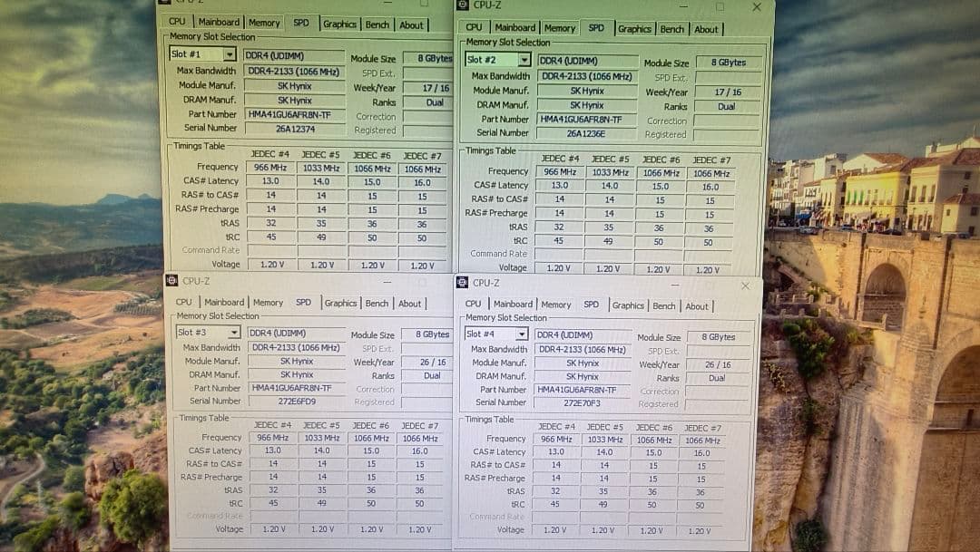 t*n様 DDR4 8GBx4枚 32GB pc4-2133P 動作確認済み ①