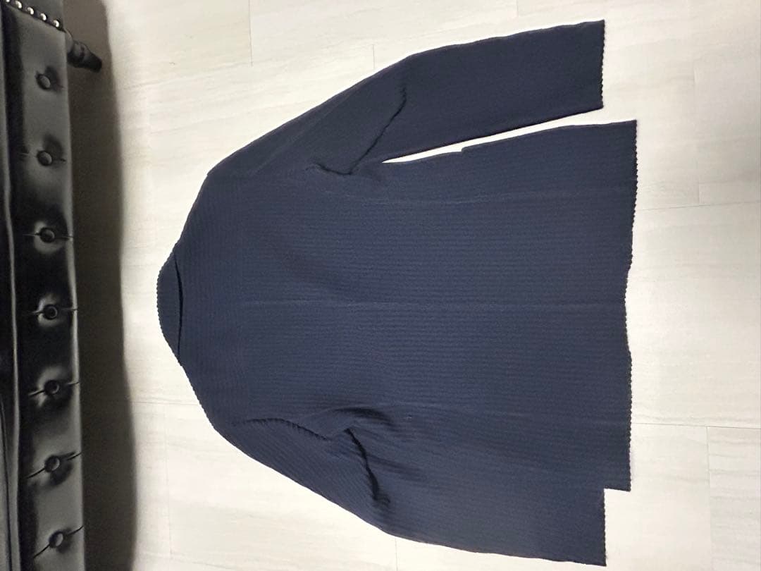 リングジャケット　リブ編み ネイビー テーラードジャケット