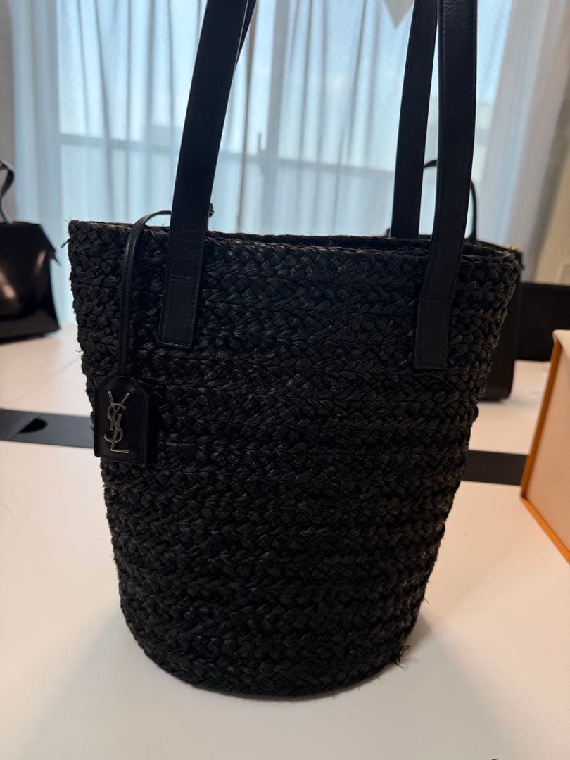 YSL ブラック カゴバッグ