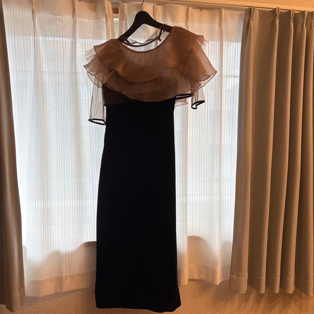 LEJA アシメントリーティアードフリル3WAYベロアIラインドレスSサイズ