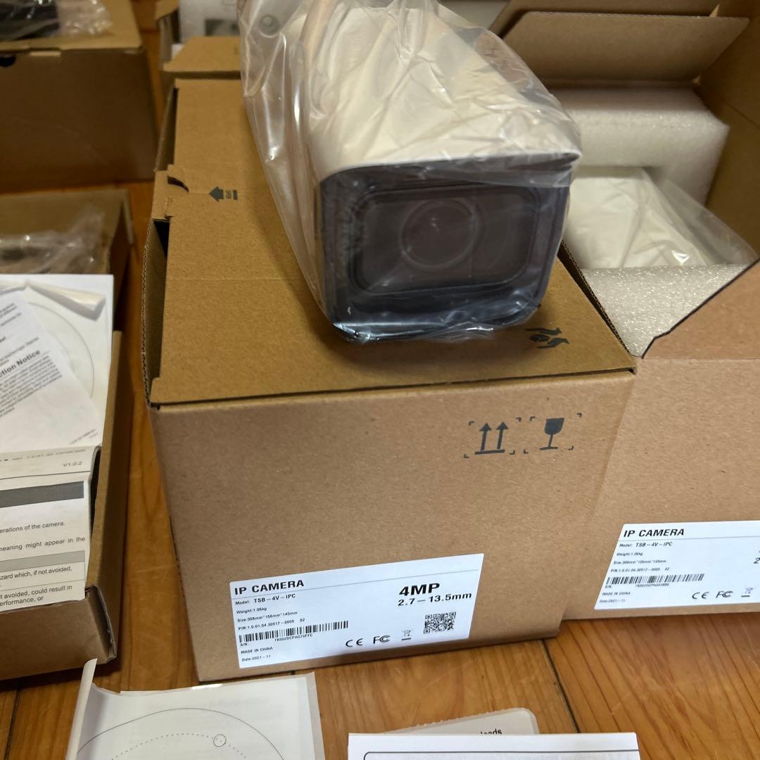 新品未使用　防犯カメラセット　4MP内蔵NVR IPカメラ4台セット