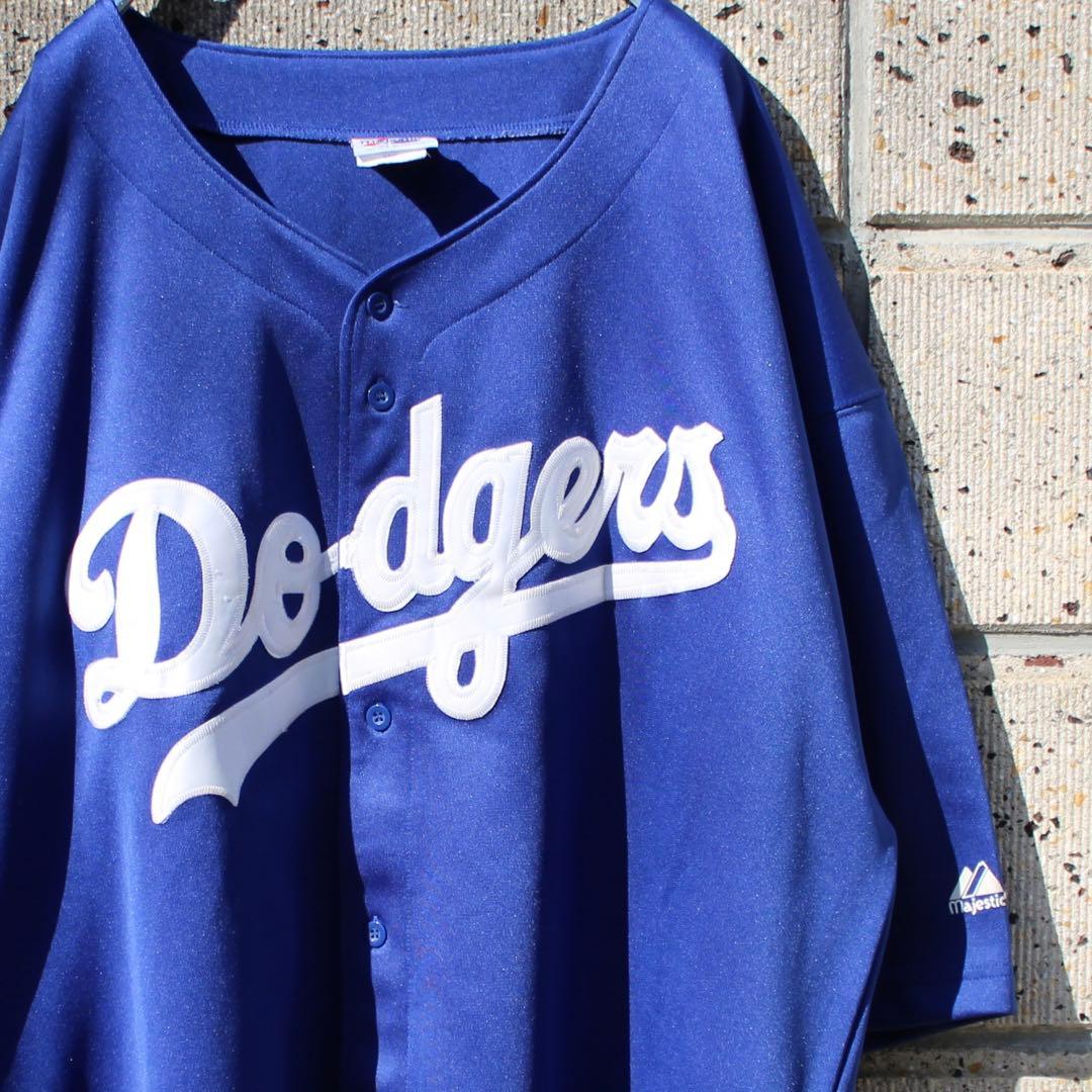 Majestic 00s ロサンゼルス ドジャース XXL 古着ゲームシャツ