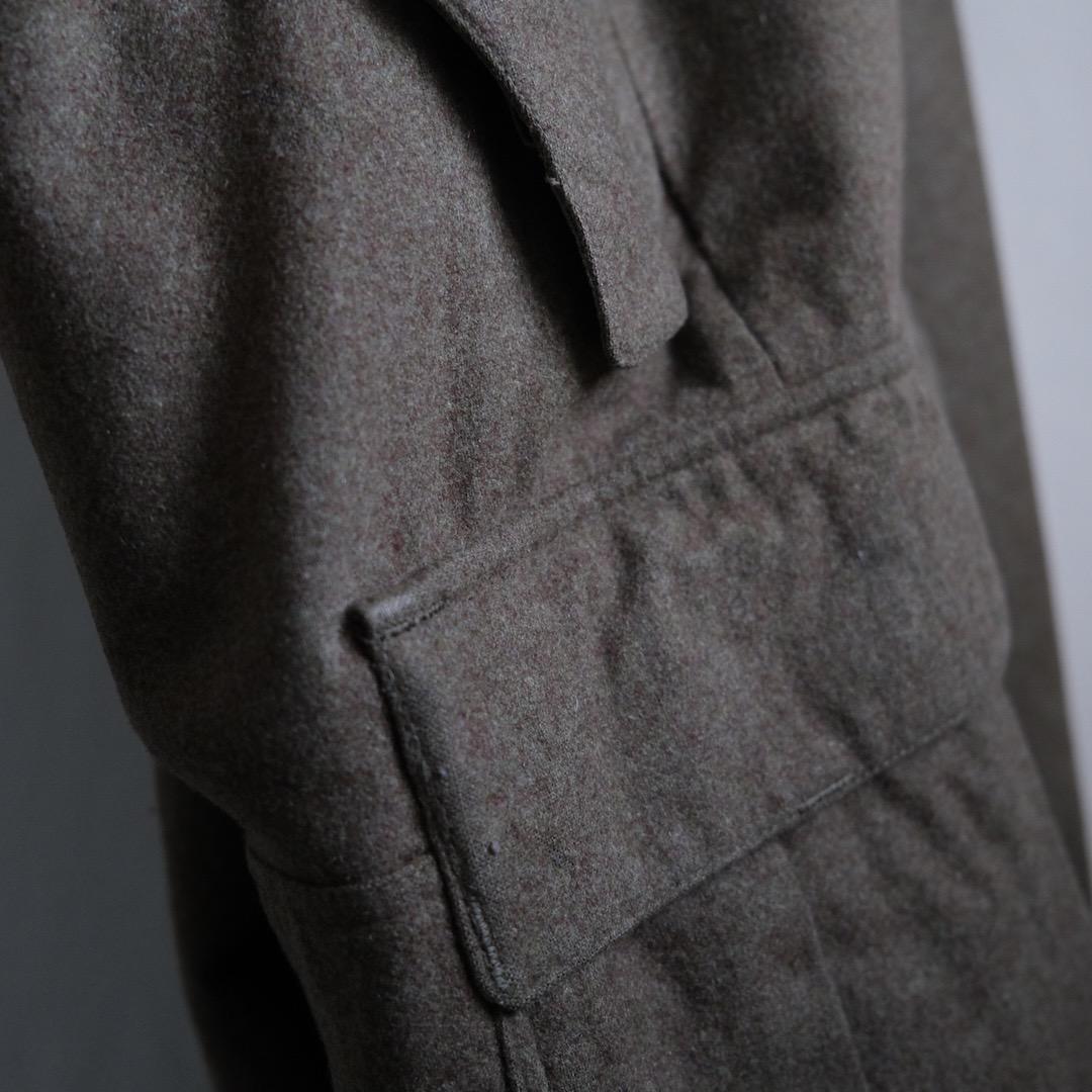50s 60s　西ドイツ軍　ビンテージ　メランジ　ウール　カーゴ　パンツ　ワーク