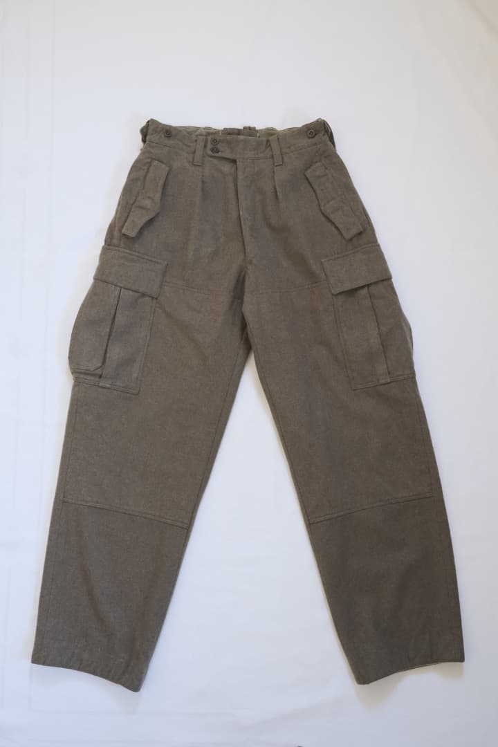 50s 60s　西ドイツ軍　ビンテージ　メランジ　ウール　カーゴ　パンツ　ワーク