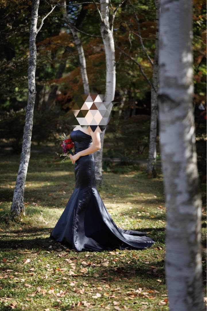 サテン マーメイドドレス