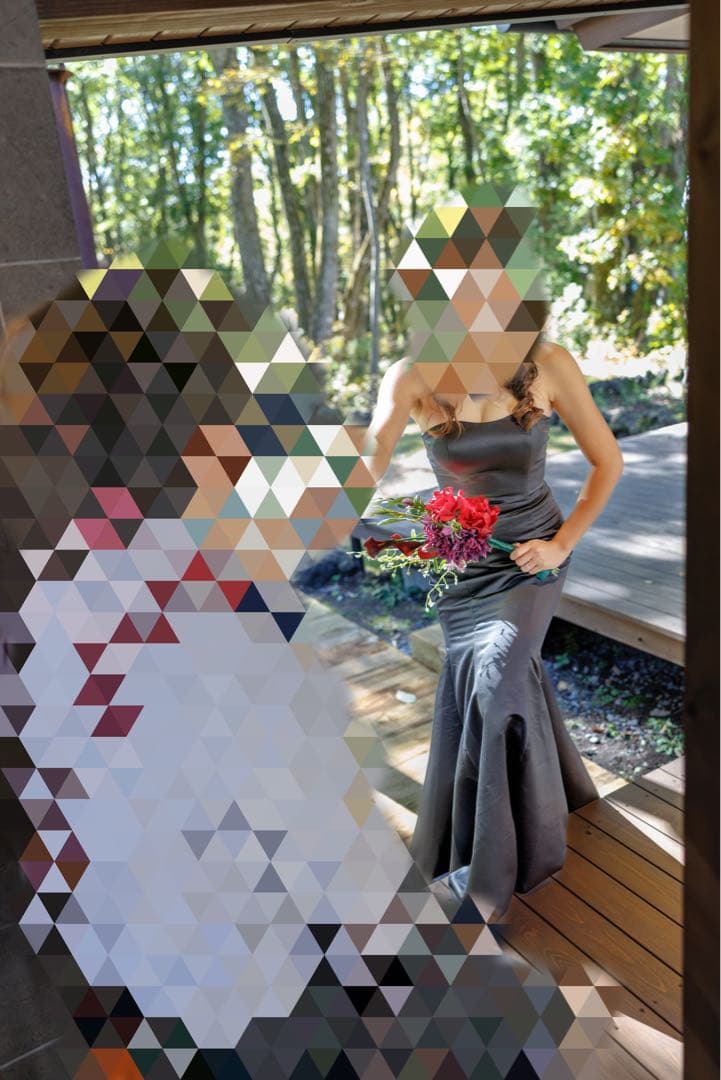 サテン マーメイドドレス