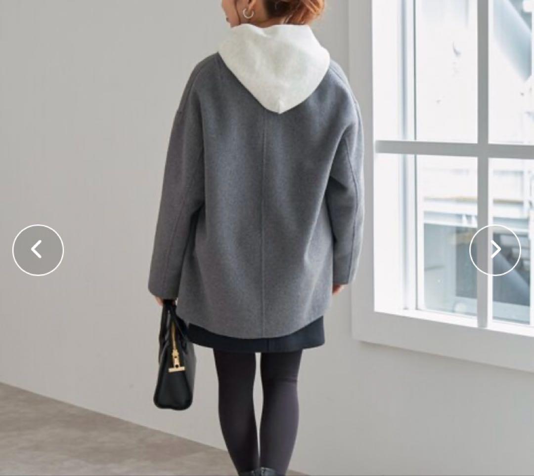 Spick and span ウールミックスリバージャケット グレー