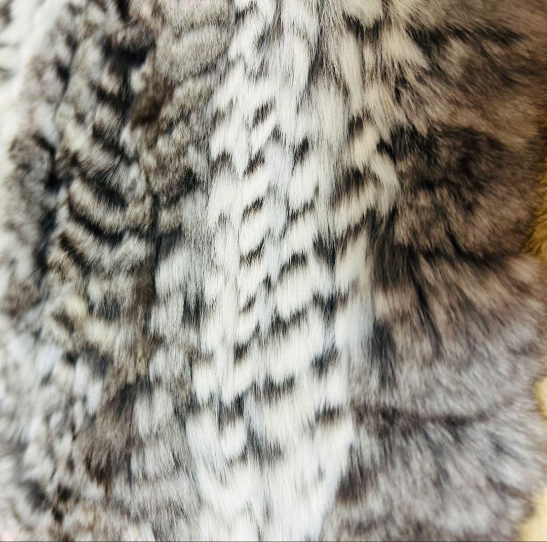 高級チンチラスヌードダーマコレクションネックウォーマー グレーチンチラマフラー