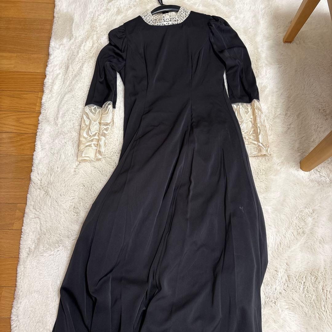 etoll. バック刺繍フレアドレス　S