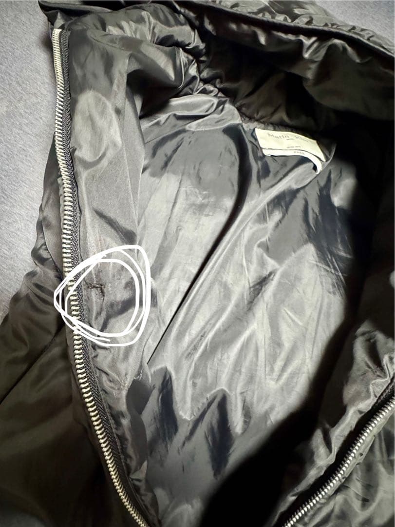 ジャケット・アウター Matin Kim BACK TYPO QUILTING HOOD JUMPER