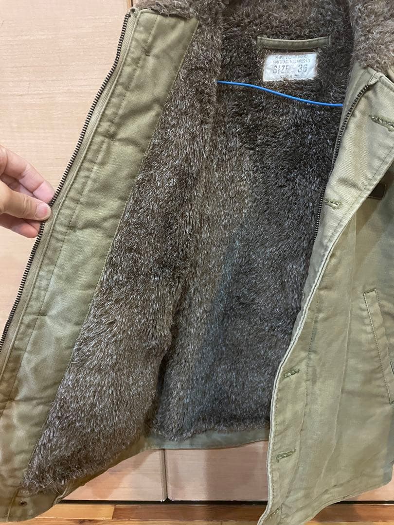 U.S. NAVY ミリタリージャケット カーキ サイズ36