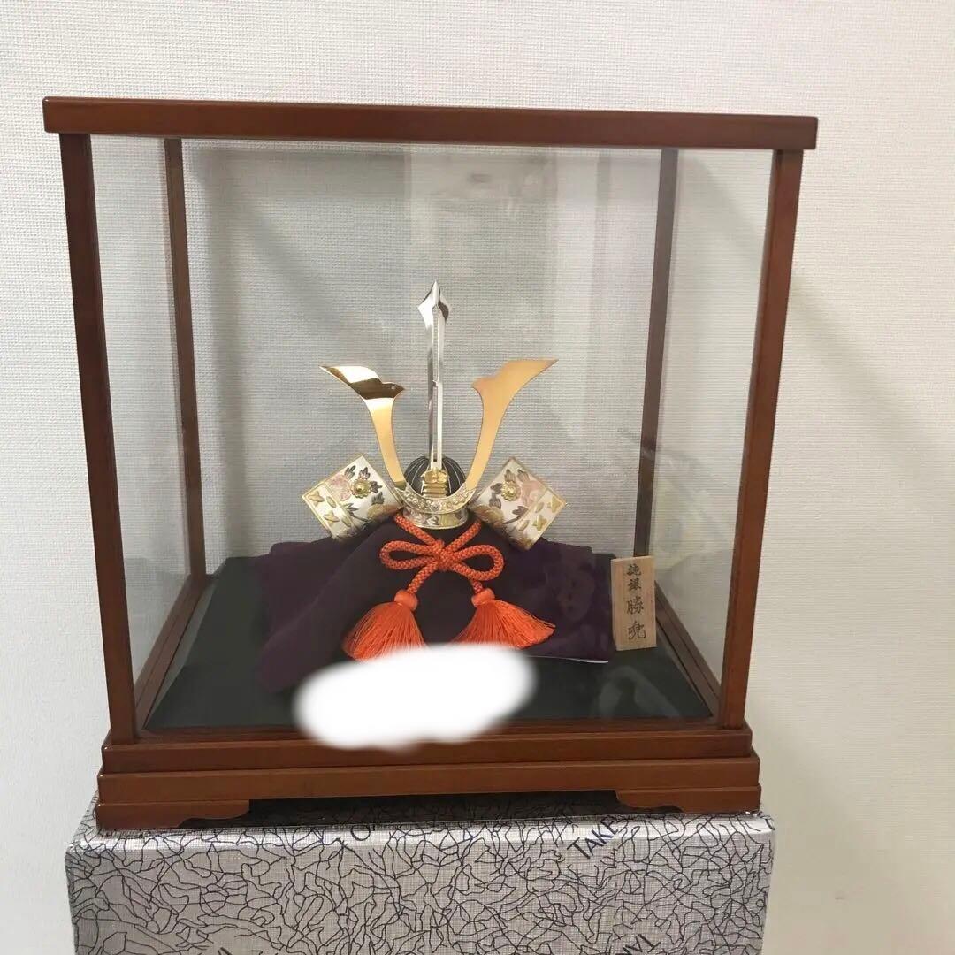 【美品】金銀工芸家　伝統工芸士　三代目　武比古　兜４号　（剣付）
