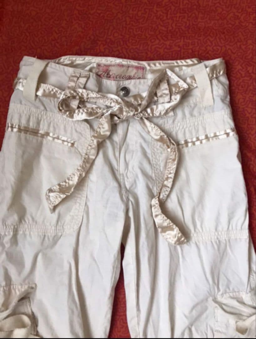 Abercrombie ホワイトカーゴパンツy2k