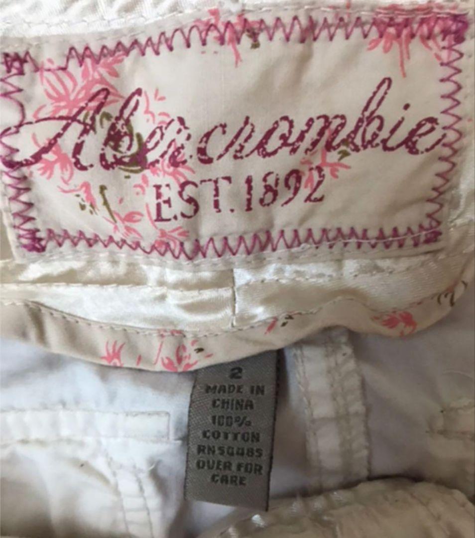 Abercrombie ホワイトカーゴパンツy2k