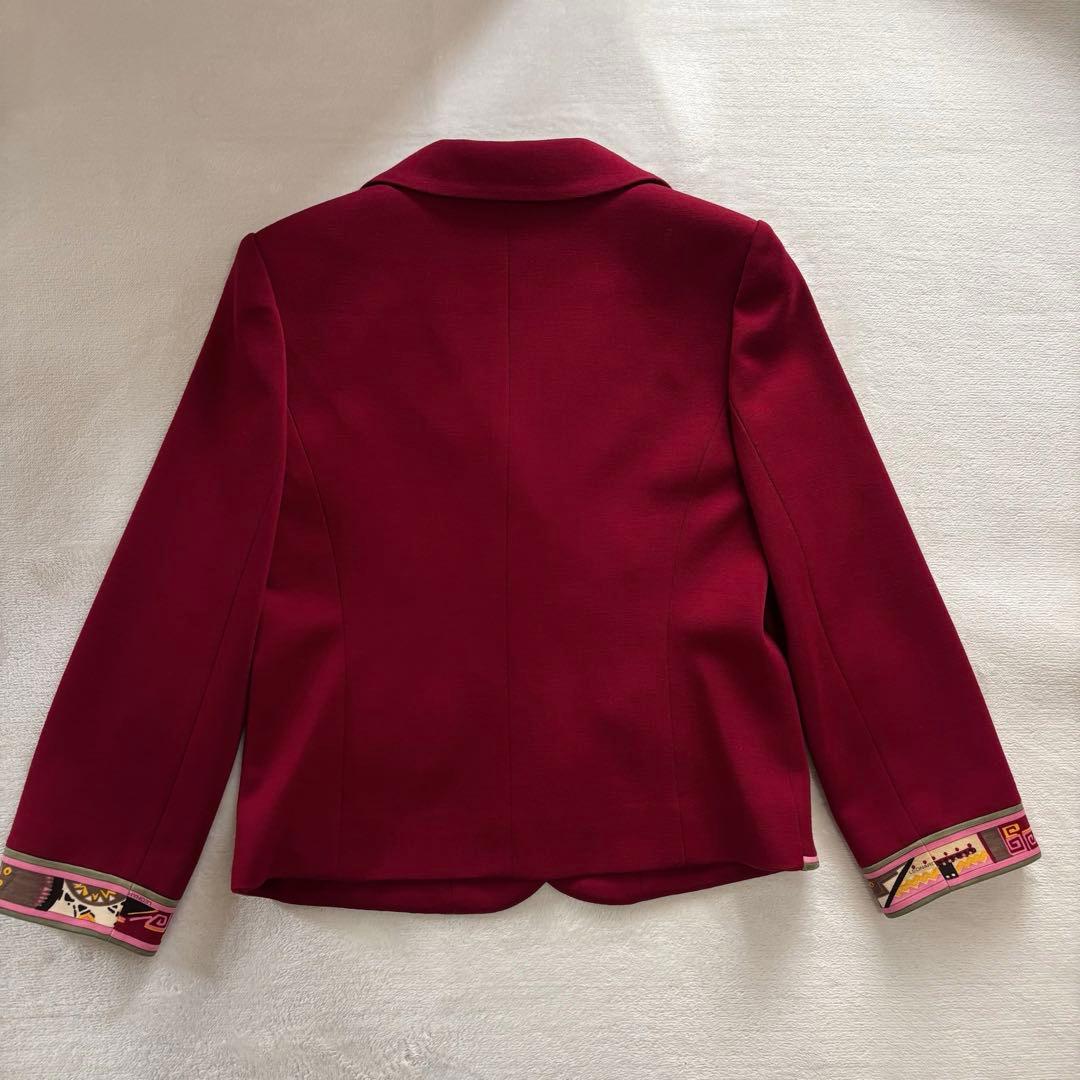 LEONARD テーラードジャケット　ウール　赤　11AR