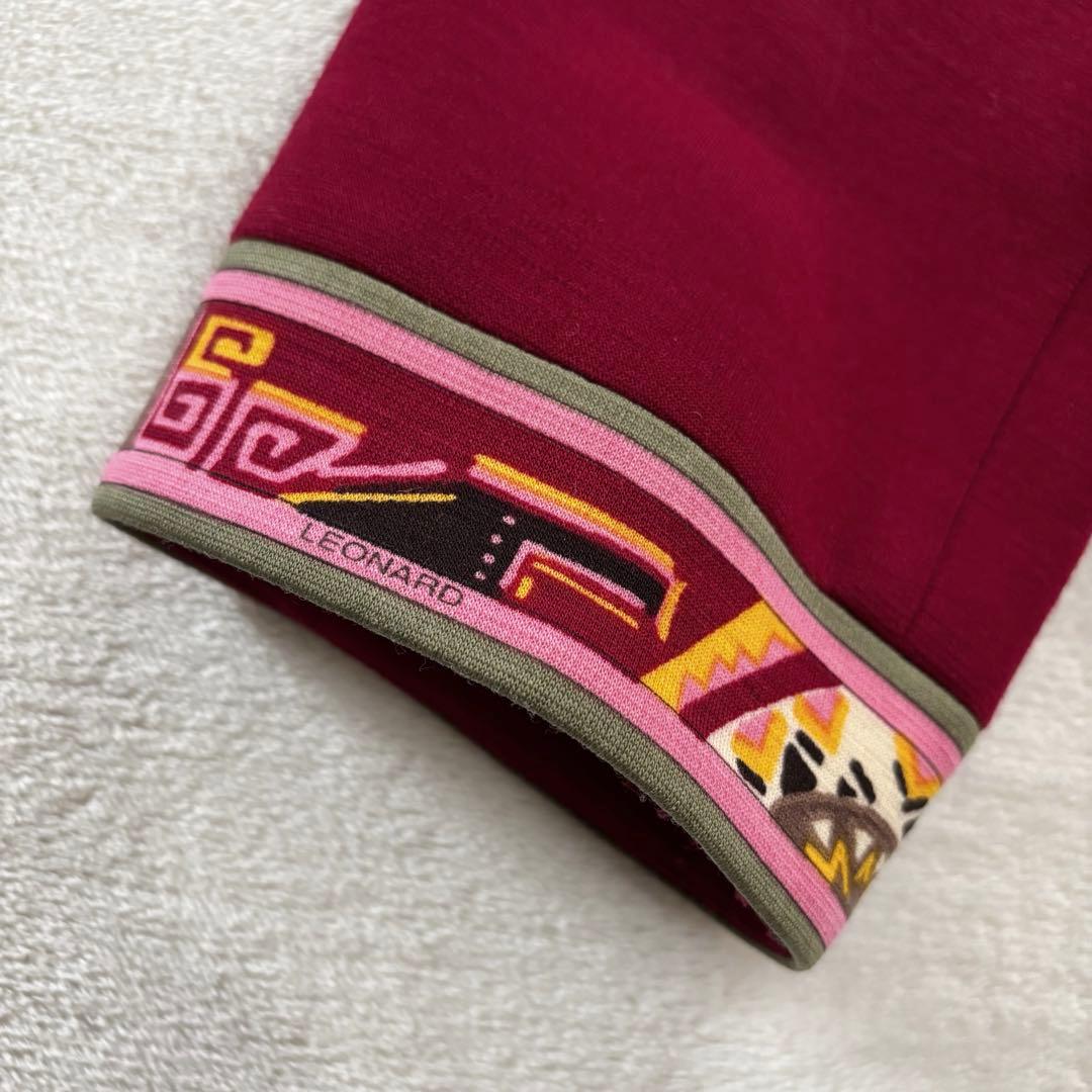 LEONARD テーラードジャケット　ウール　赤　11AR