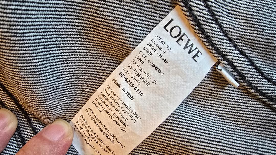 最終値下げ！【超美品】LOEWE(ロエベ) レディース デニムツイストジャケット