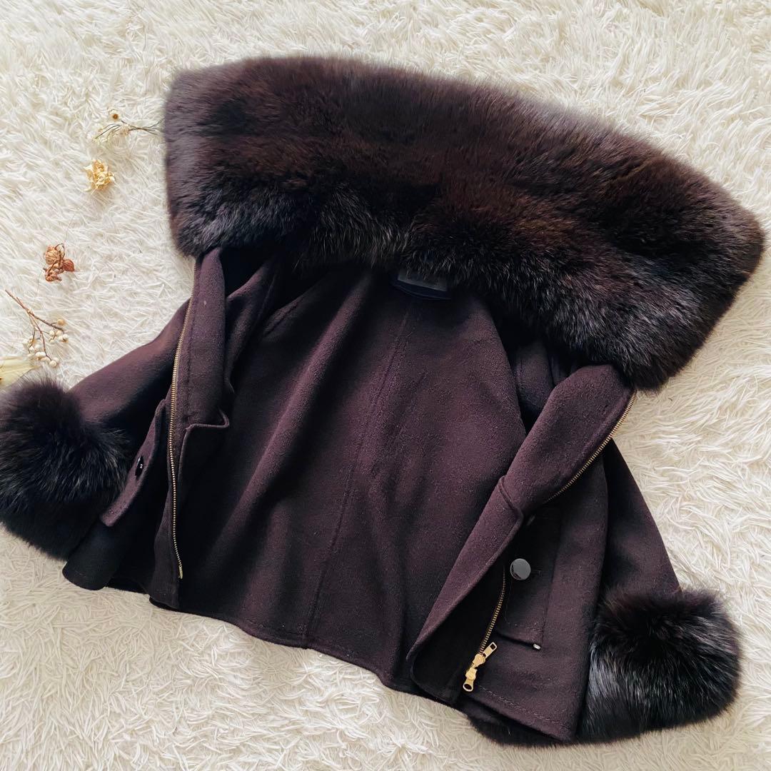 Max Mara クチートアマーノ カシミヤ アンゴラ 毛皮コート 大きいサイズ