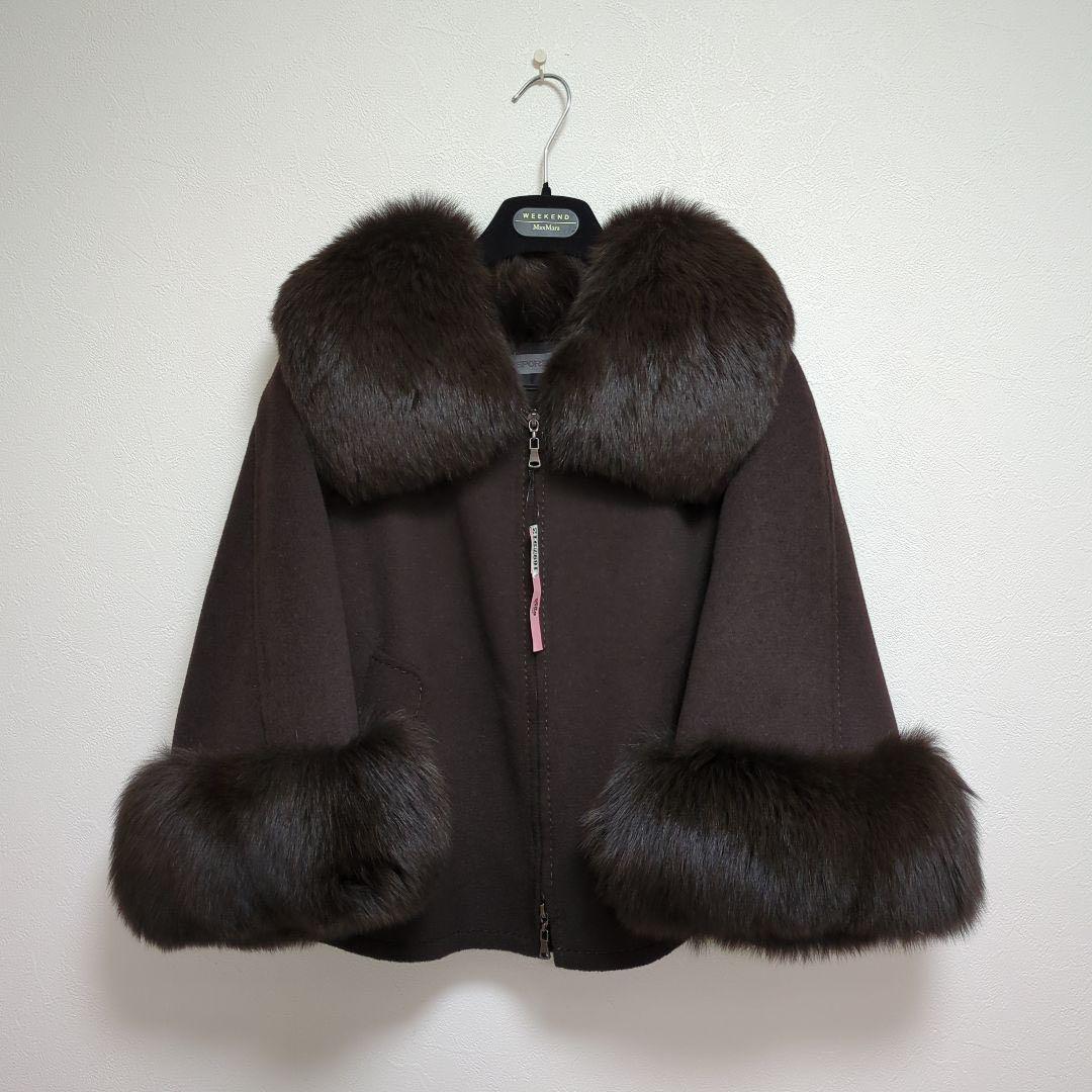 Max Mara クチートアマーノ カシミヤ アンゴラ 毛皮コート 大きいサイズ