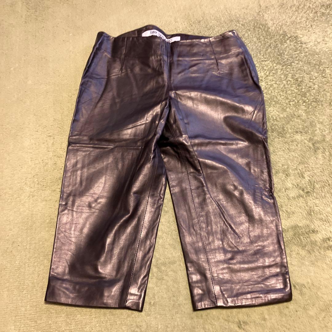 ダークビッケンバーグ　ハーフレザーパンツ　美品
