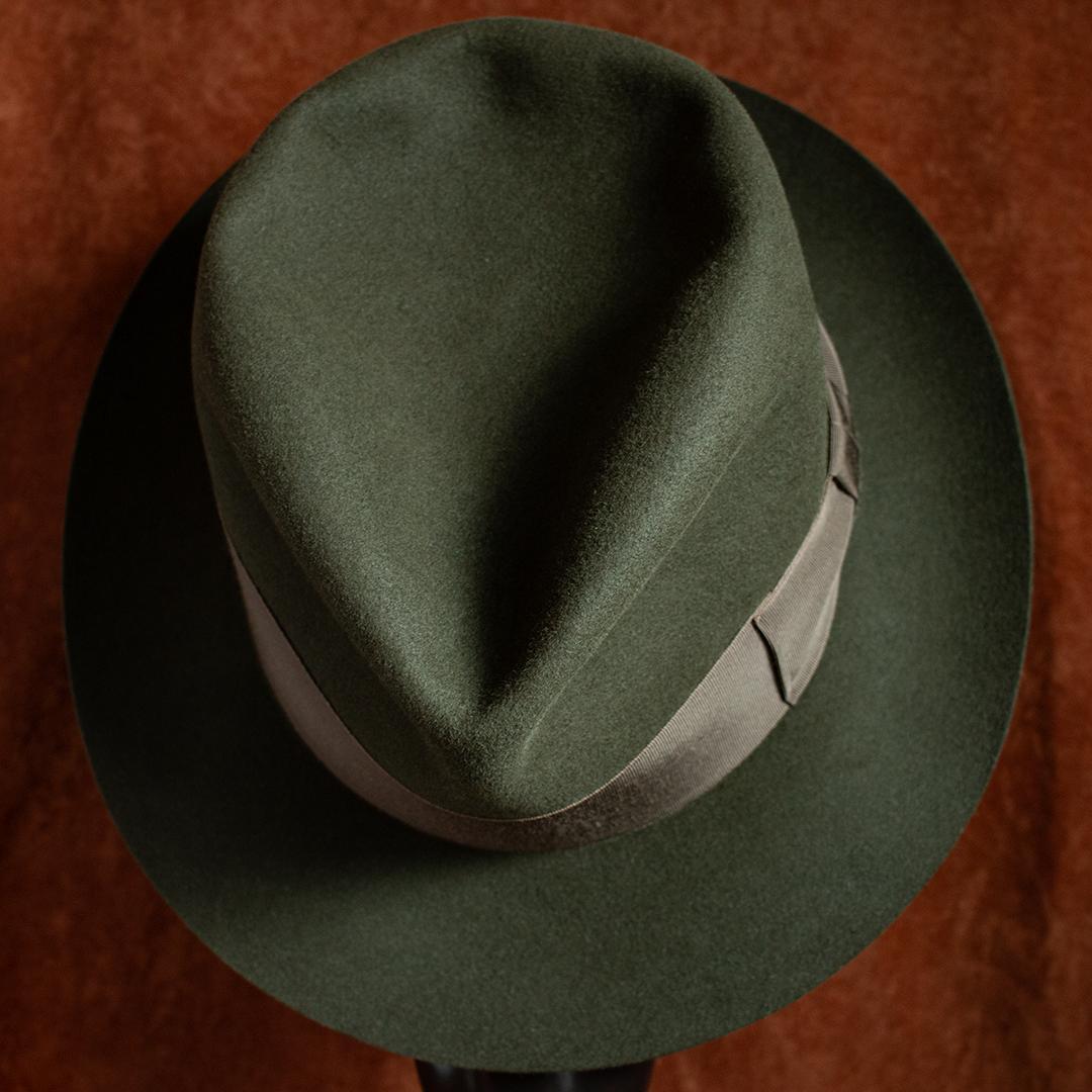 川淵帽子店　DRAGON HAT　中折れ帽　MOBO　オリーブ