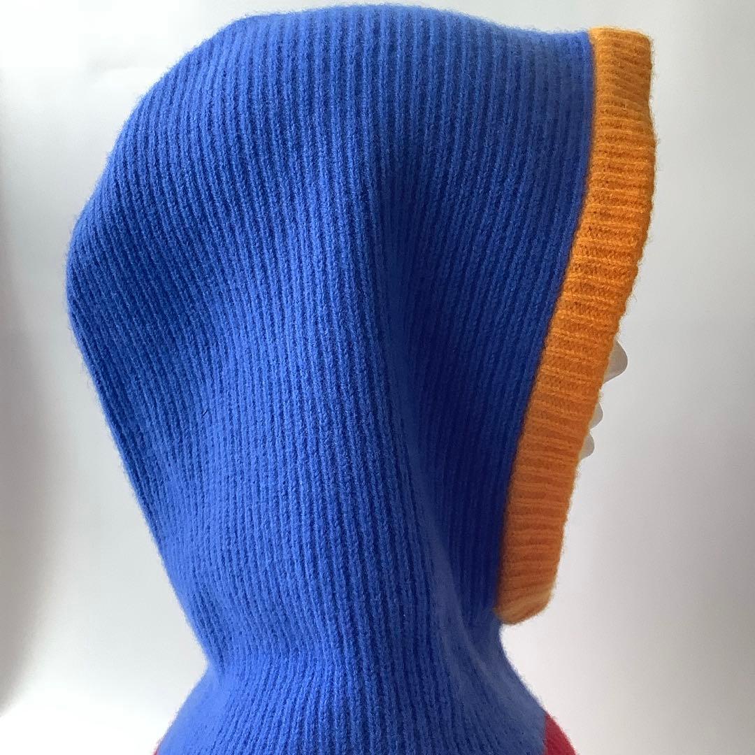 新品★ヴィヴィアンウエストウッド★リブニット バラクラバ★ブルーレッド